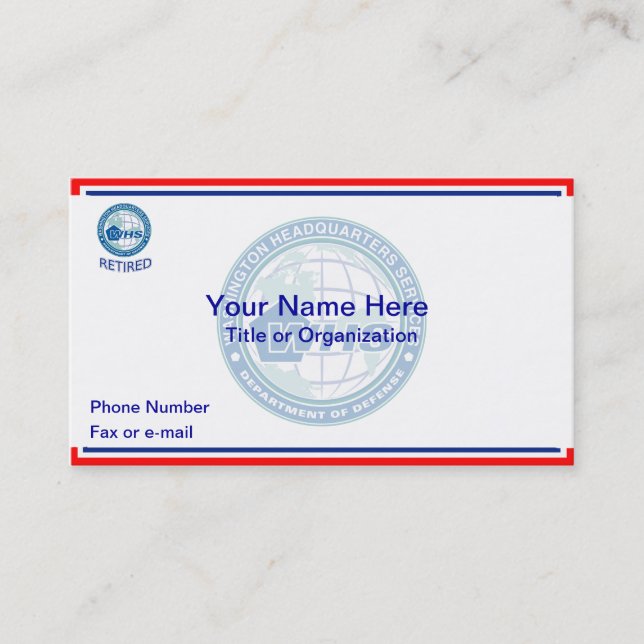 WHS Retired Business Cards (Front)