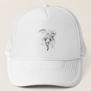 Whte Horse Head  Hat