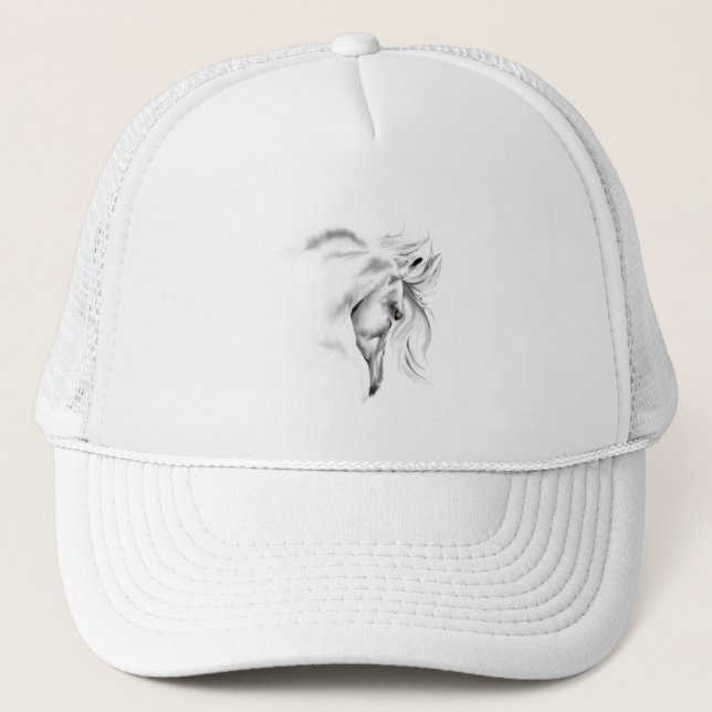 Whte Horse Head  Hat (Front)