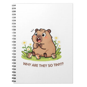 Why Are They So Tiny Capybara & Friends Kids Shirt Notebook