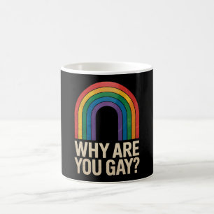 Why Are You Gay Funny Rainbow LGBTQ Pride Ally Coffee Mug