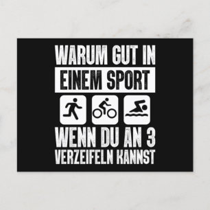 Why Be Good At One Sport Triathlon Postcard