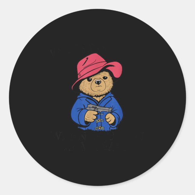 Why Bear Arms When You Can Arm Bears Funny Saying  Classic Round Sticker (Front)