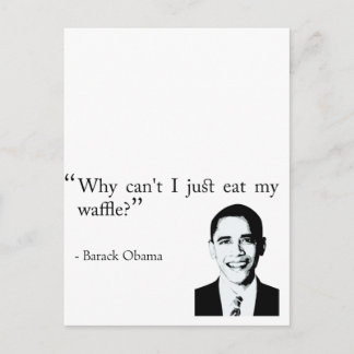 Why can't I just eat my waffle? Postcard gift idea