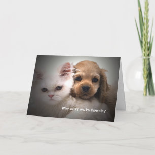Why Can't We Be Friends Greeting Card