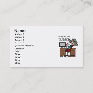 Why Chance Hard Work Humour Business Card