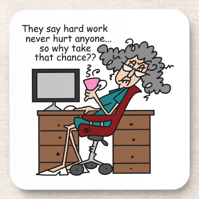 Why Chance Hard Work Humour Coaster (Front)
