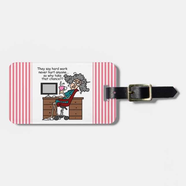 Why Chance Hard Work Humour Luggage Tag (Front Horizontal)