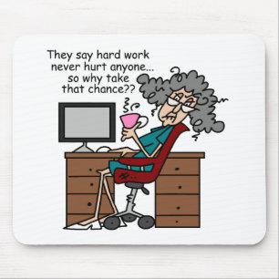 Why Chance Hard Work Humour Mouse Mat