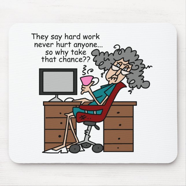 Why Chance Hard Work Humour Mouse Mat (Front)