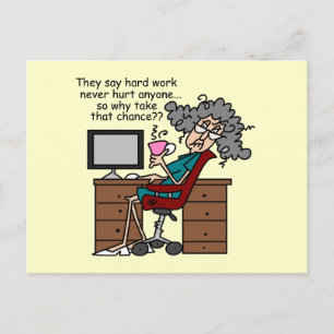 Why Chance Hard Work Humour Postcard