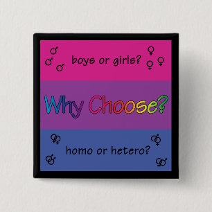 Why Choose? 15 Cm Square Badge