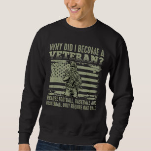 Why Did I Become A Veteran Quote Veteran's Day Mem Sweatshirt