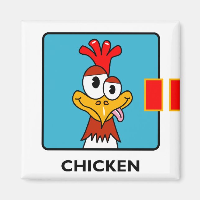 Why Did The Chicken? (1 of 3) Magnet (Front)