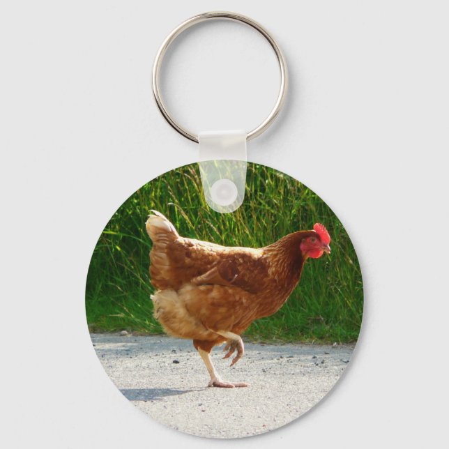 Why did the Chicken Cross the Road? Key Ring (Front)