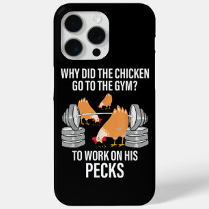 Why Did The Chicken Go To The Gym Funny Animal iPhone 15 Pro Max Case