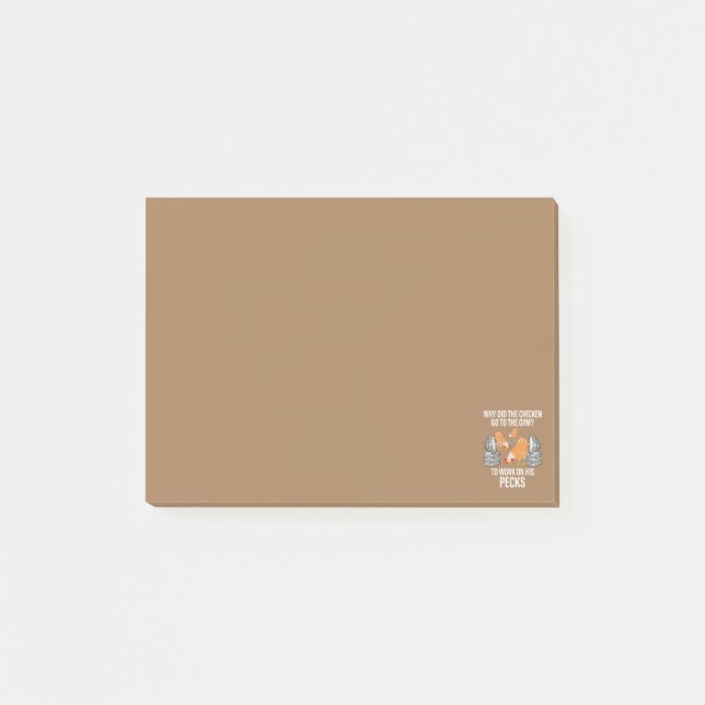 Why Did The Chicken Go To The Gym Funny Animal Post-it Notes (Front)