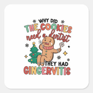 Why Did the Cookies need a Dental They Had Ginger Square Sticker