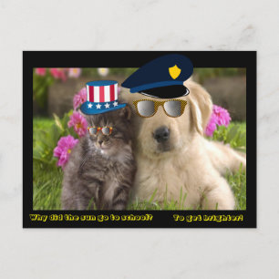 Why did the sun go to school postcard