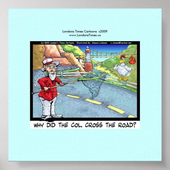 Why Didn't Chicken Cross Road? Funny Canvas Print (Front)