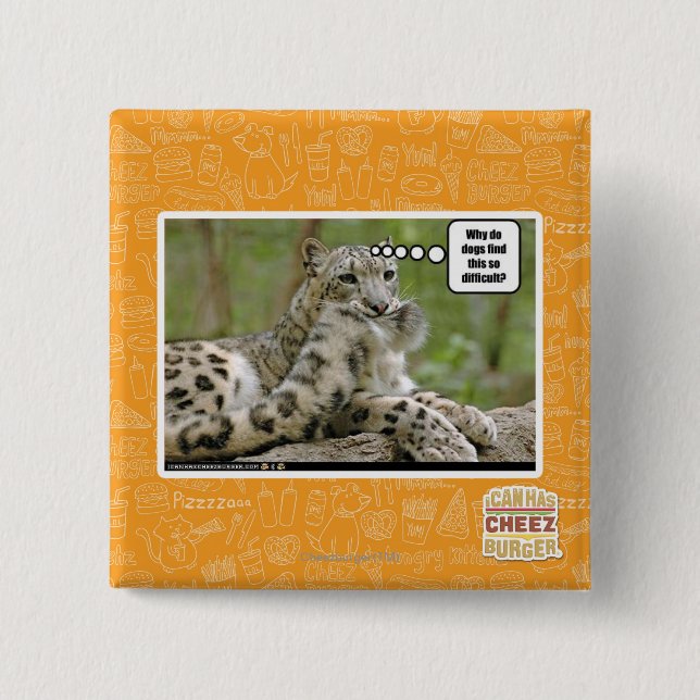Why do dogs find this so difficult? 15 cm square badge (Front)