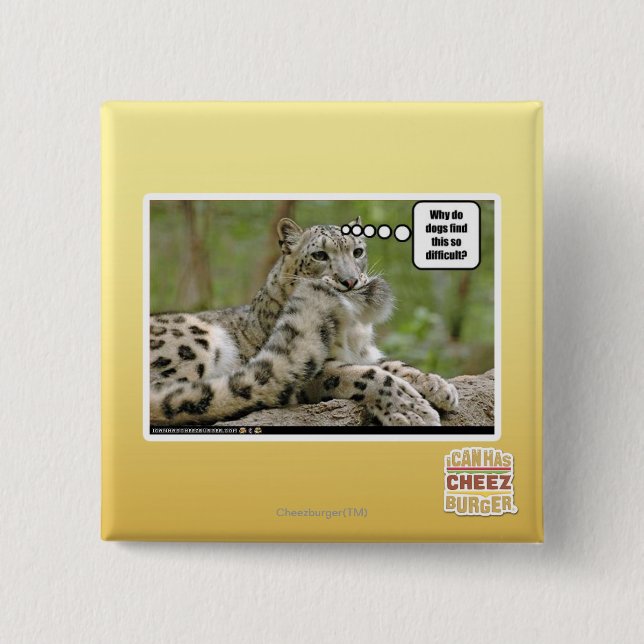 Why do dogs find this so difficult? 15 cm square badge (Front)