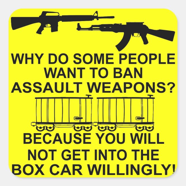Why Do Some People Want To Ban Assault Weapons Square Sticker (Front)