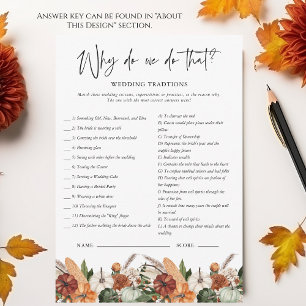 Why Do We Do That   Autumn Bridal Shower Game