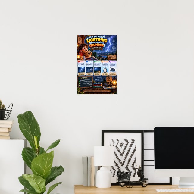 Why Do We See Lightning Before We Hear Thunder Poster (Home Office)