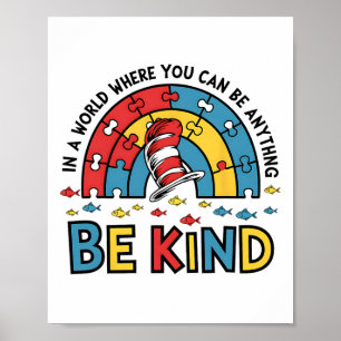 Why Fit In Doctor Teacher Cat In Hat Cool Autism A Poster