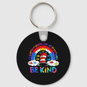 Why Fit in Doctor Teacher Cat in Hat Cool Autism Key Ring