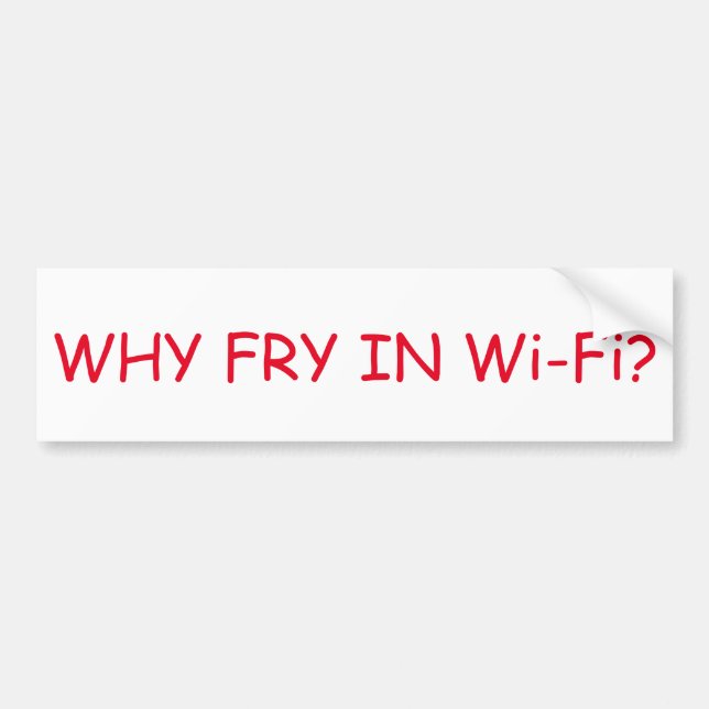 Why Fry in Wi-Fi bumper sticker (Front)