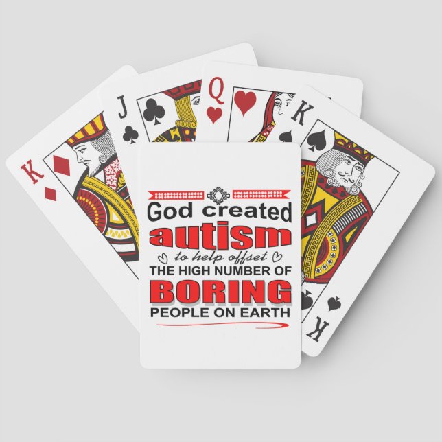 Why God created autism Playing Cards (Back)