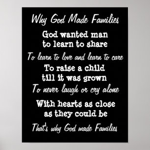 Why God made families wall print