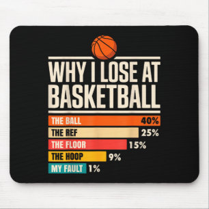 Why I Always Miss Funny Chart Basketball Hoop Mouse Mat