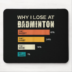 Why I Lose At Badminton The Racket Court Mouse Mat