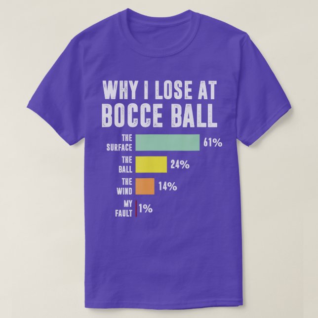 Why I Lose At Bocce Ball  Funny Bocce Player   1  T-Shirt (Design Front)
