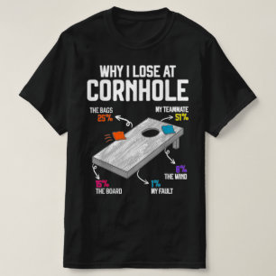 Why I Lose at Cornhole Humour Toss Like a Boss T-Shirt