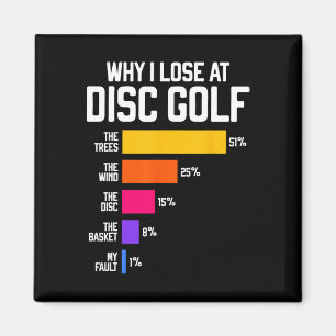 Why I Lose At Disc Golf Funny Frisbee Excuses _1 Magnet