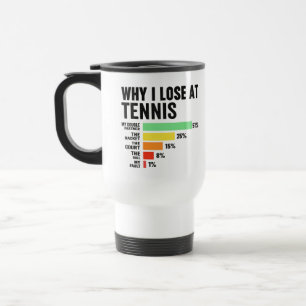Why I Lose at Tennis Funny Tennis for Players Travel Mug