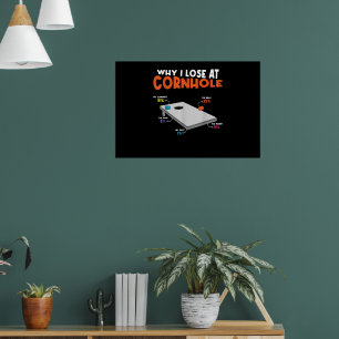 Why I Lose Cornhole Toss Game Poster