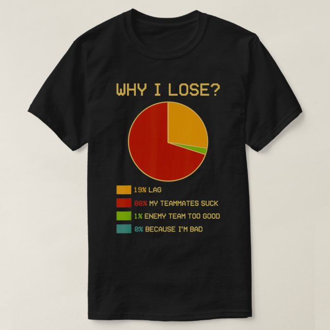 Why I lose Funny Video Gaming For Gamers  T-Shirt (Design Front)
