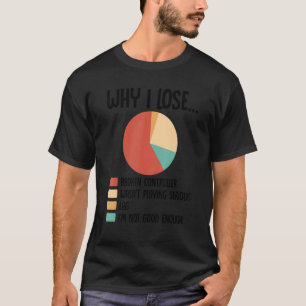 Why I Lose Reasons Video Game Player Gamer Gaming T-Shirt