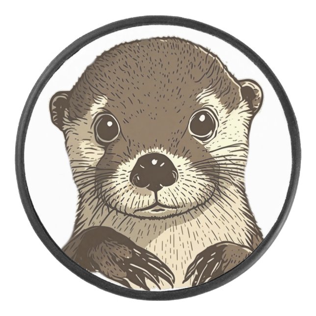 Why I otter  Hockey Puck (Front)