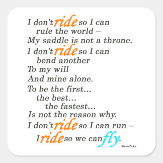 Why I Ride Square Sticker