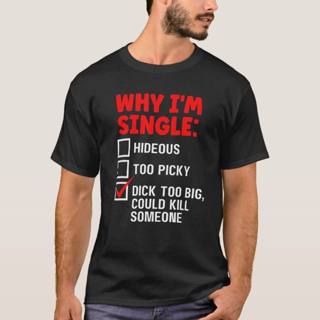 Why I'm Single Hideous Too Picky Is Too Big Edgy F T-Shirt (Front)