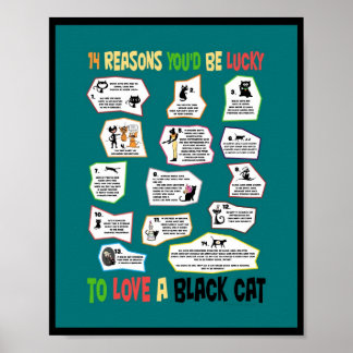 Why it's Lucky to Love a Black Cat Poster