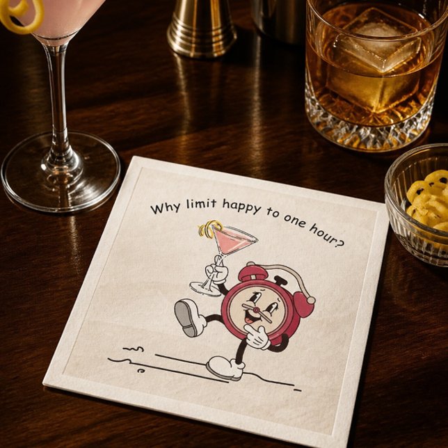 Why Limit Happy Hour Cocktail Napkin (Creator Uploaded)