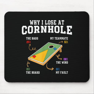 Why Lose At Cornhole Funny Toss Cornhole Graphic Mouse Mat