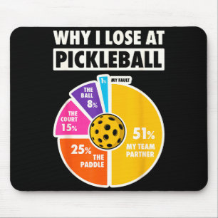 Why lose at pickleball funny paddleball players me mouse mat